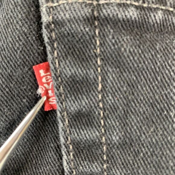 Levi's 550 40 X 30 Red Tab Black Jeans Relaxed Fit Pants EUC VINTAGE USA Made - Picture 6 of 8